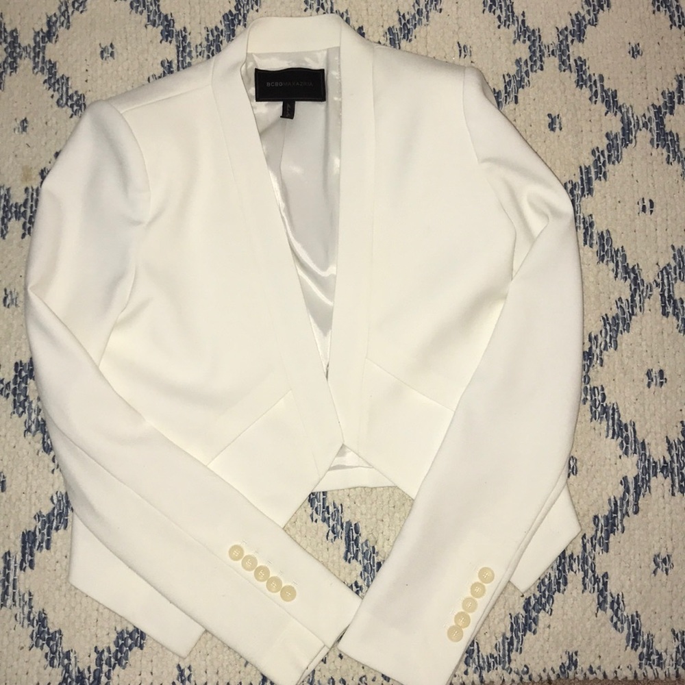 BCBG business suit jacket with shoulder pads.